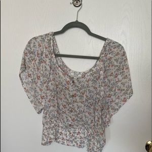 NWOT Floral crop top. Hippie Rose size XL